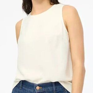 J crew marine shell sleeveless button back top